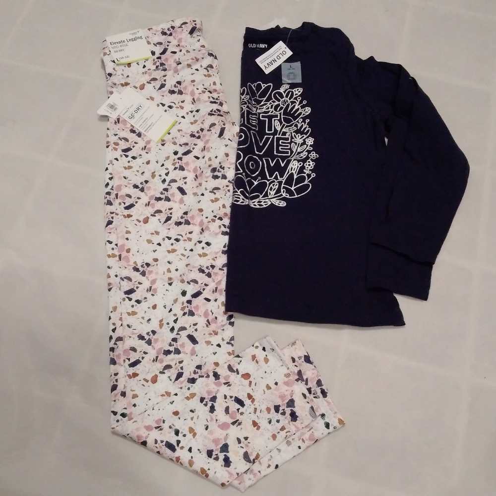 NWT Old Navy Elevate legging mid rise and NWT long sleeve top